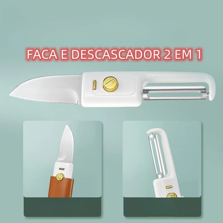 Faca Descascador 3 em 1 Inox Desingle - Imagem 4